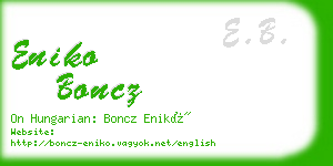 eniko boncz business card